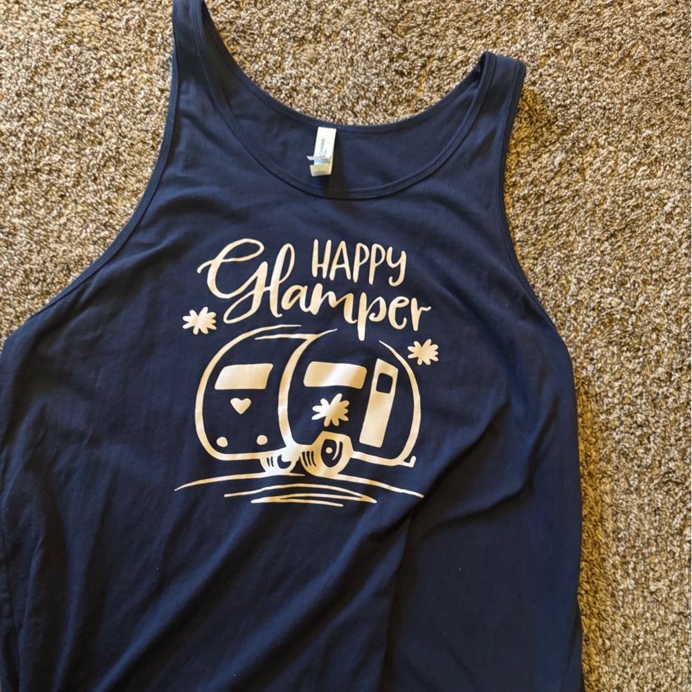 Happy Glamper Bella Canvas Tank Top - Navy